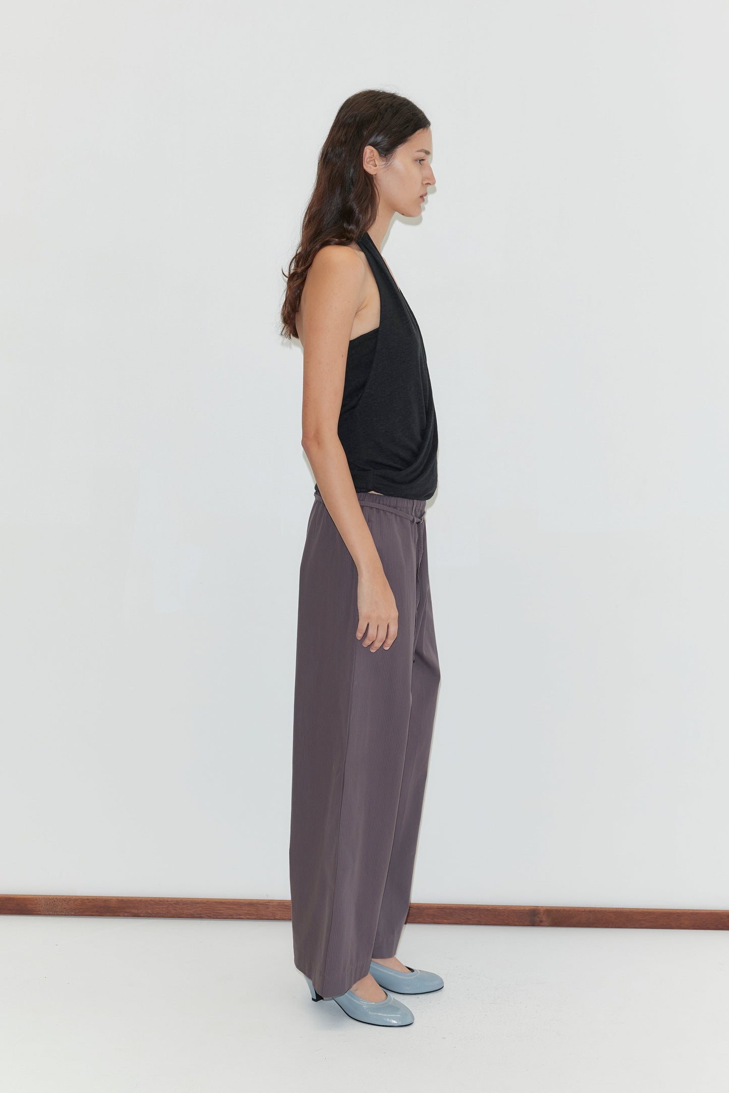 Loop Pant - Mulberry Stripe