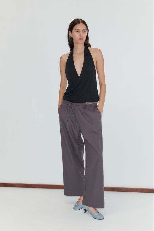 Loop Pant - Mulberry Stripe
