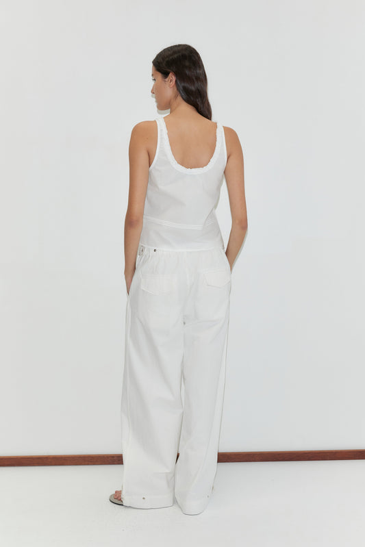 Frills Top - White