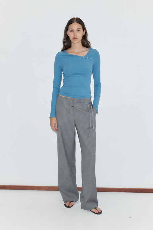Boxer Pant - Grey Stripe