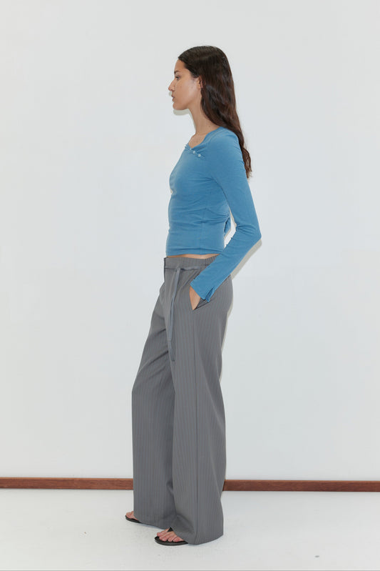 Boxer Pant - Grey Stripe