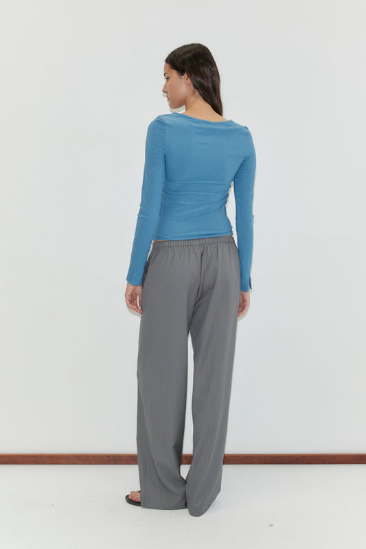 Boxer Pant - Grey Stripe