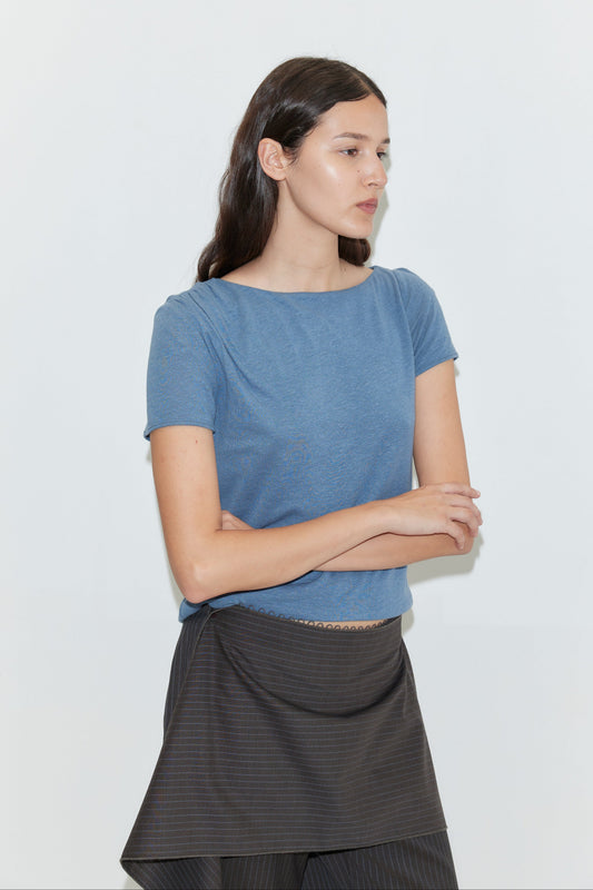 Drape Tee - Blue