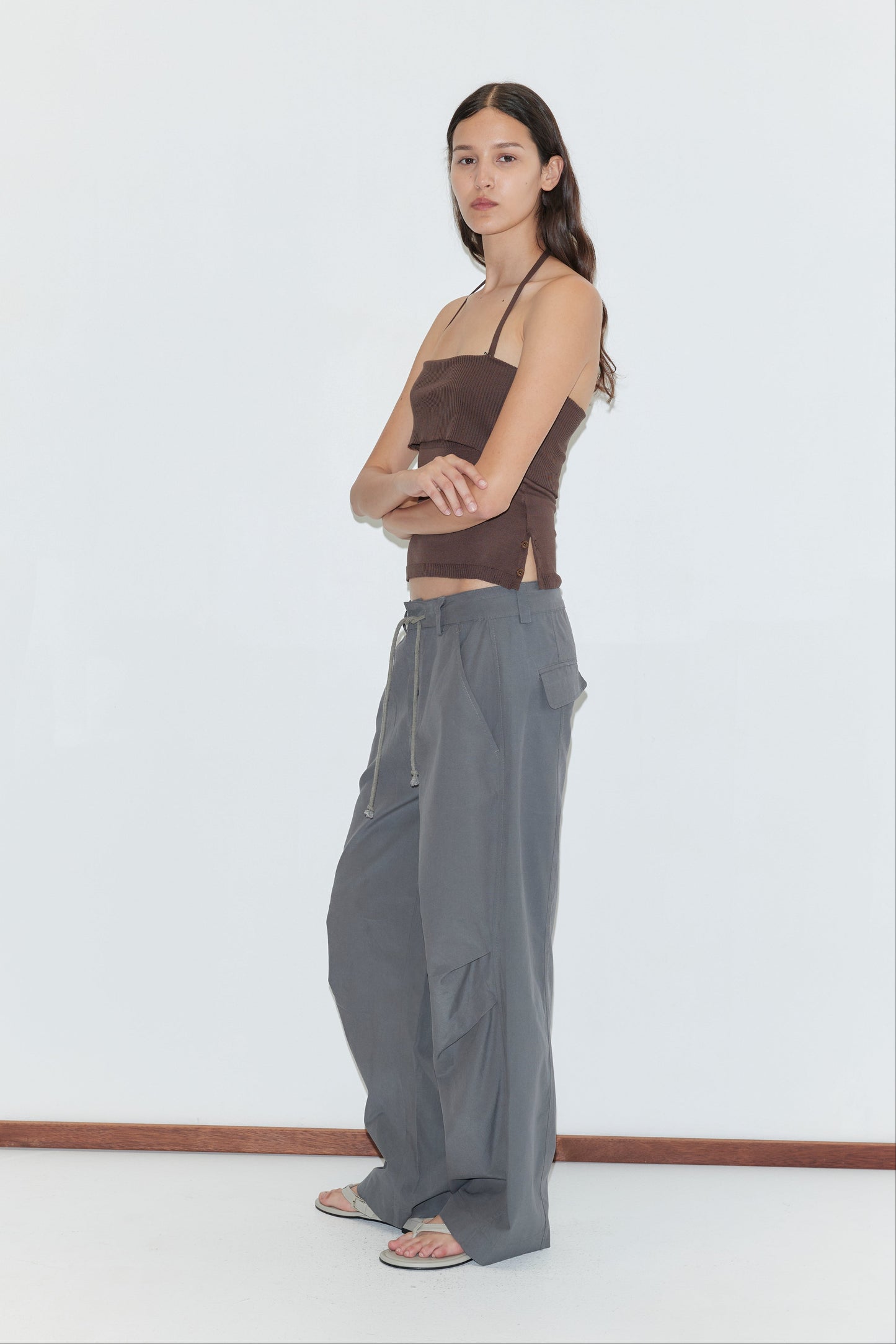 Panel Leg Pant - Charcoal