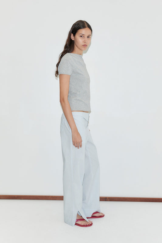 Collar Point Pant - Mist Stripe