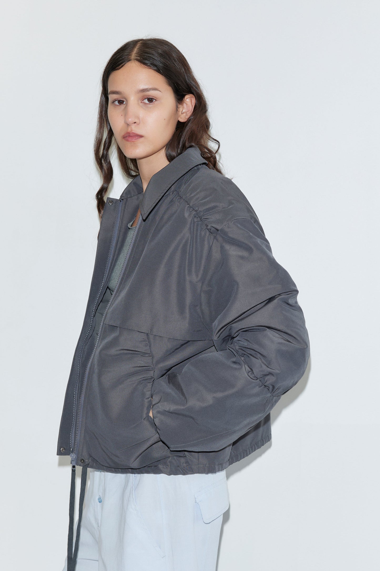 Gathered Jacket - Slate