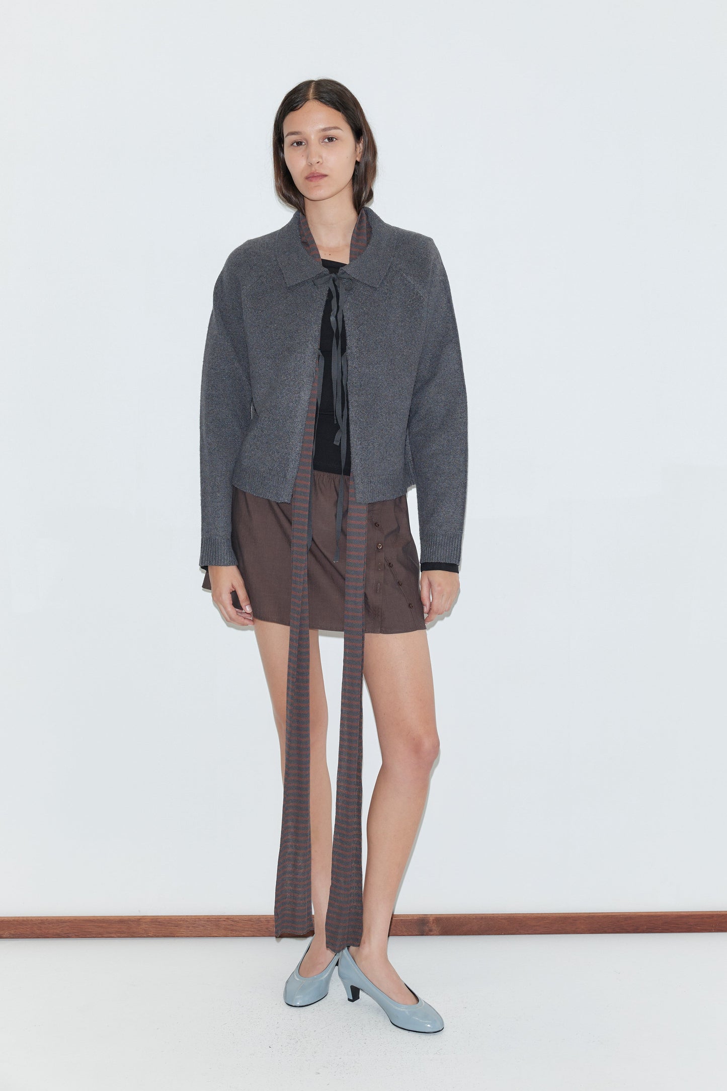 Box Cardigan - Charcoal