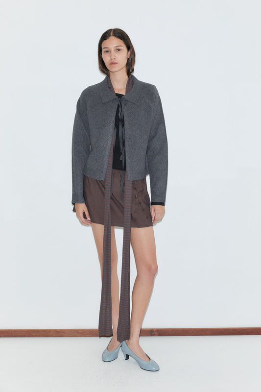 Box Cardigan - Charcoal