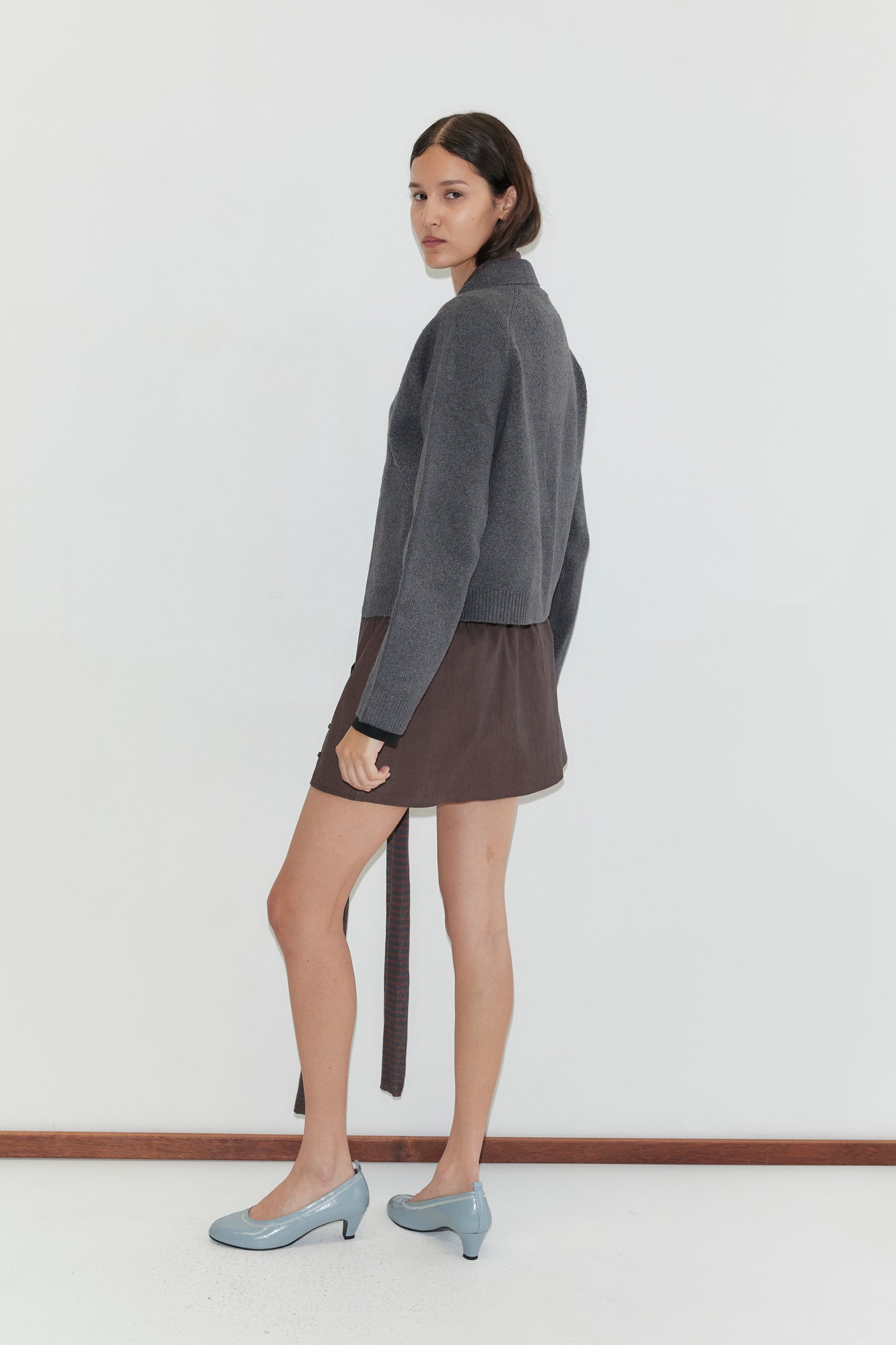 Box Cardigan - Charcoal