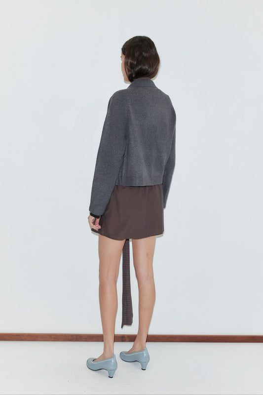 Box Cardigan - Charcoal