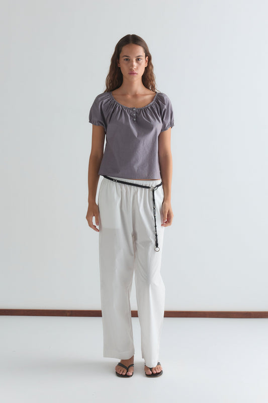 Poplin T Shirt - Currant