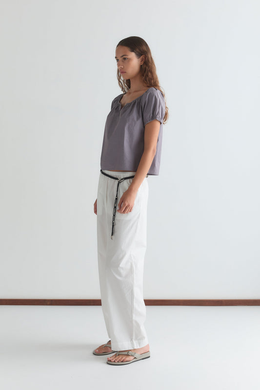 Poplin T Shirt - Currant