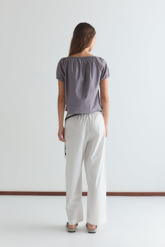Poplin T Shirt - Currant