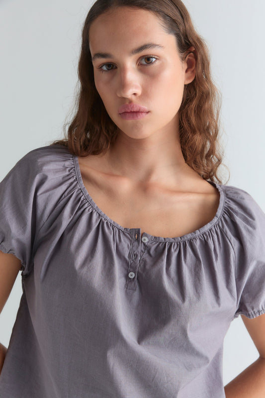 Poplin T Shirt - Currant