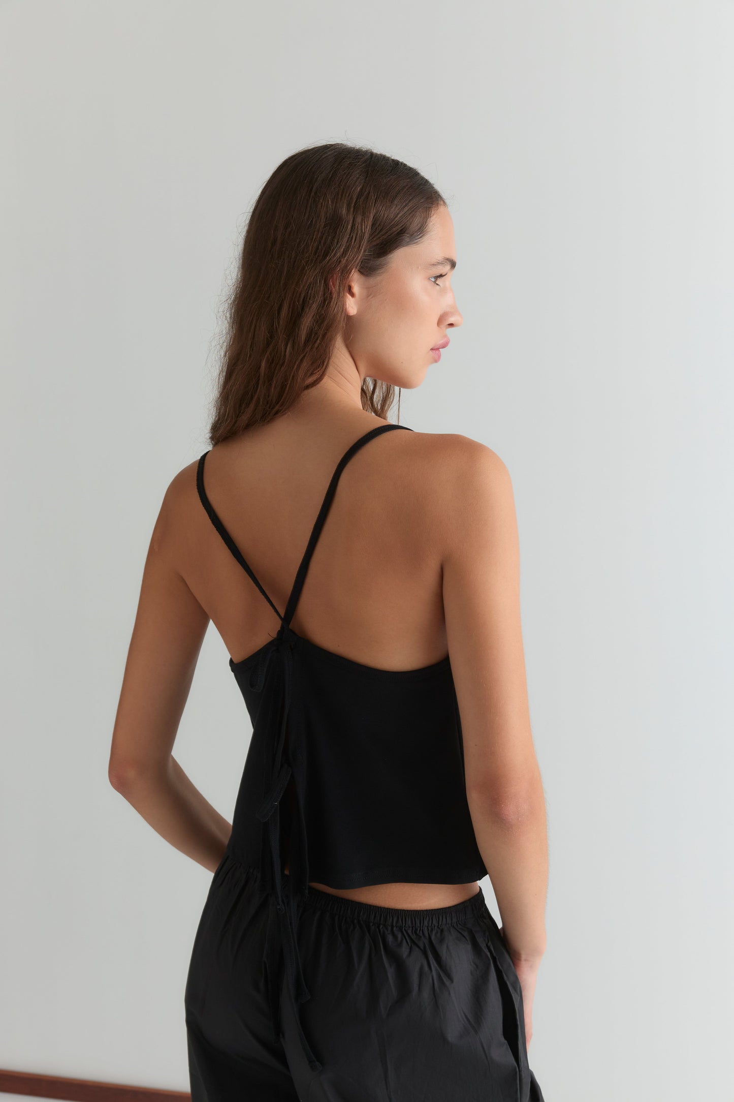 Drape Jersey Top - Black