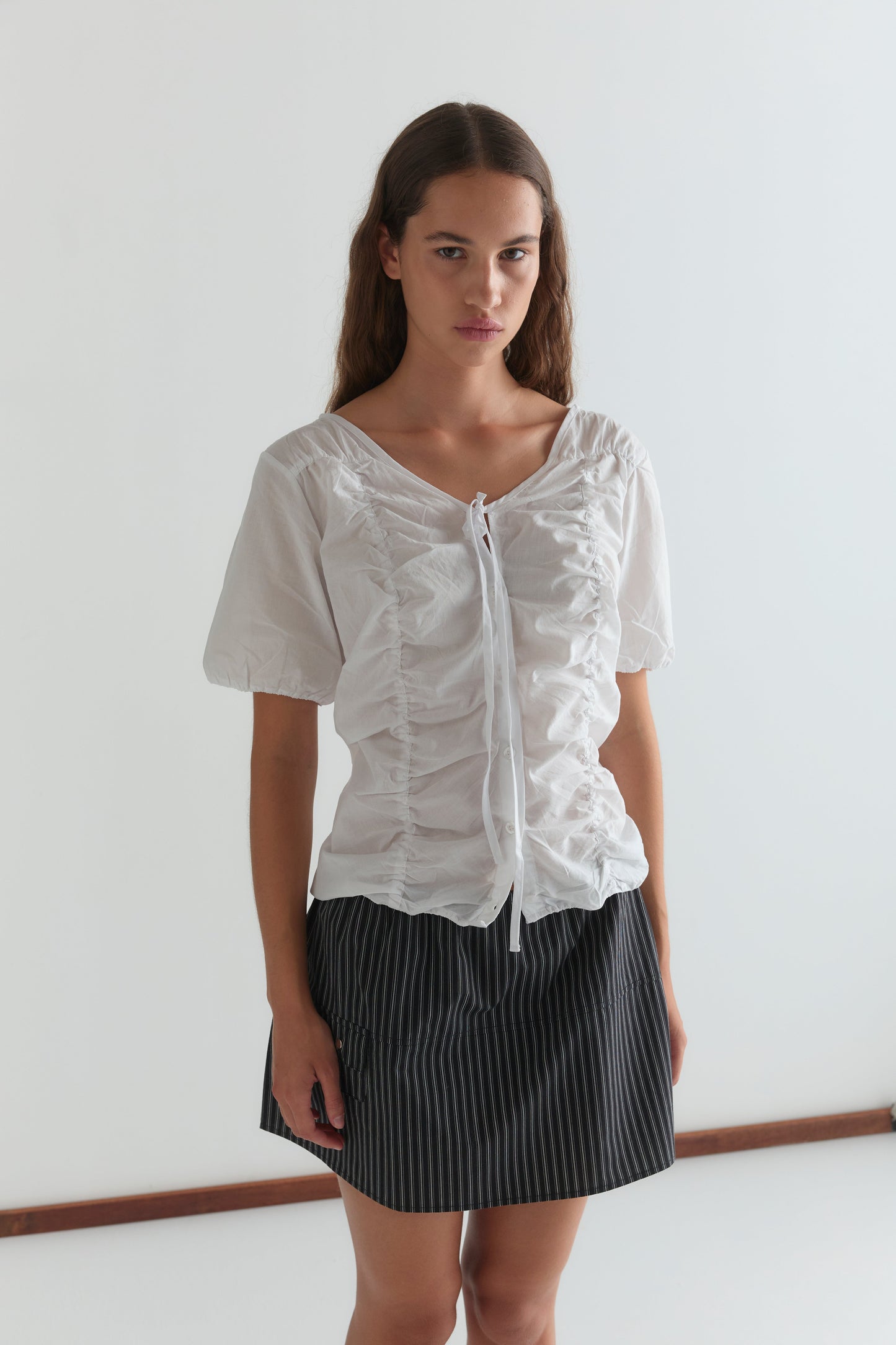 Crinkle Top - White