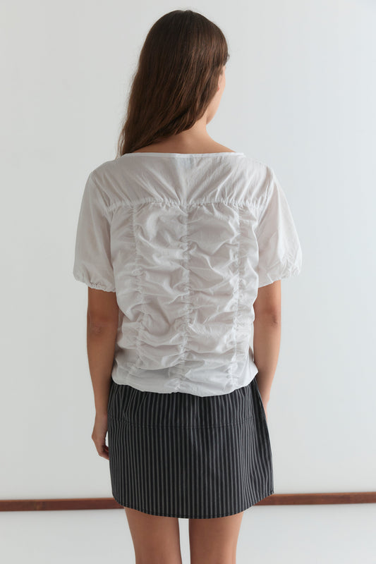 Crinkle Top - White