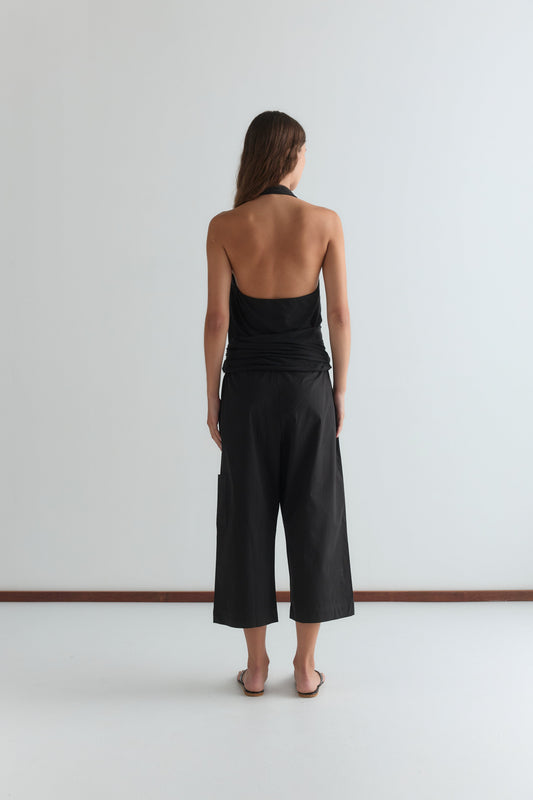 Drape Halter - Black