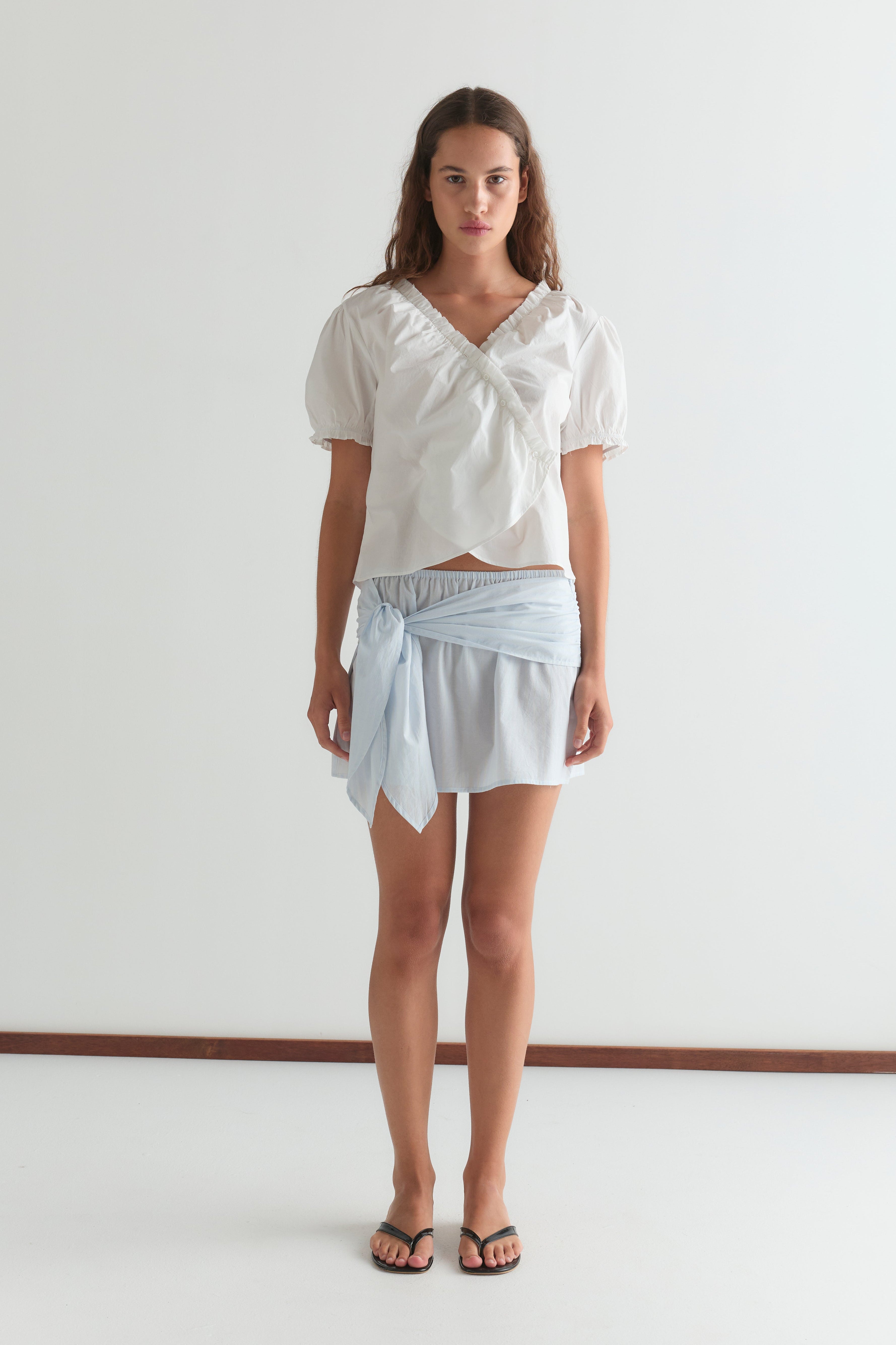 トップス babylclub Disco Frill Top White Cross Frill Top - White – Deiji Studios US