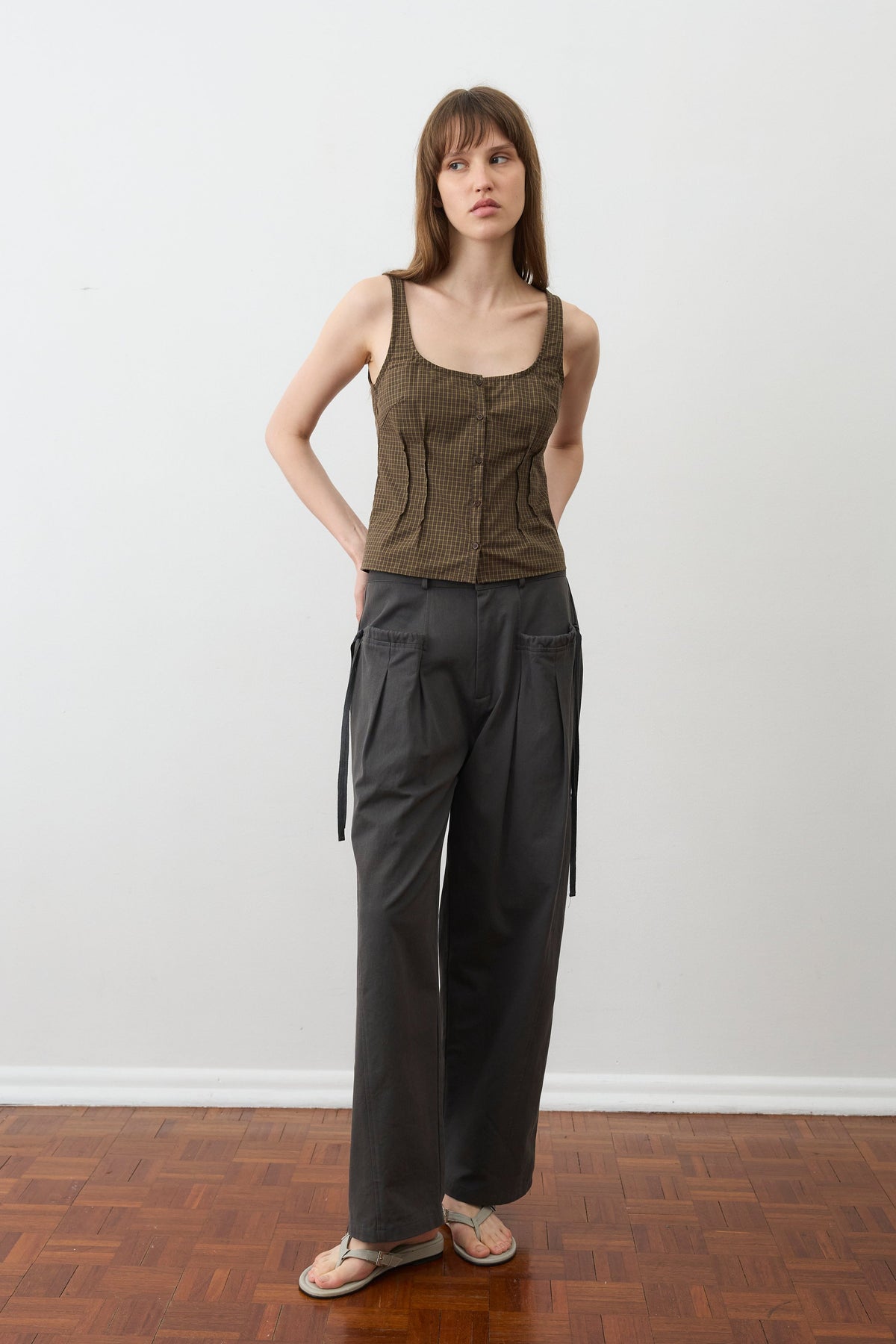 Pintuck Cami - Garden Check