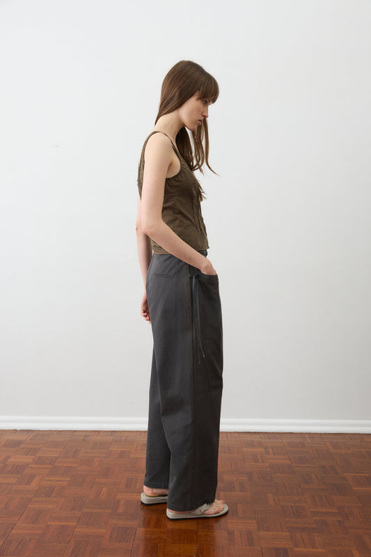 Cinched Pocket Pant - Charcoal