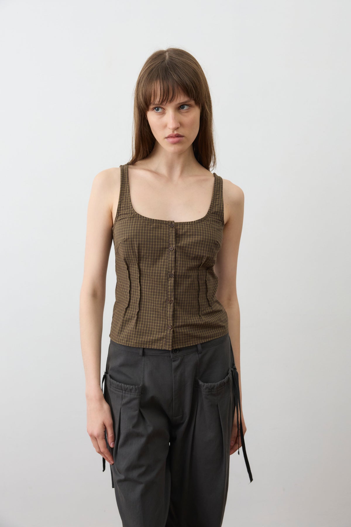 Pintuck Cami - Garden Check