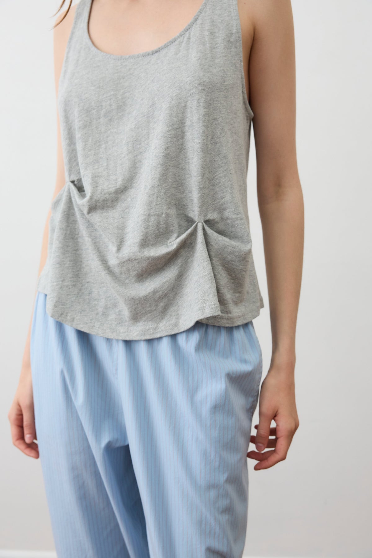 Pinch Gather Tank - Grey