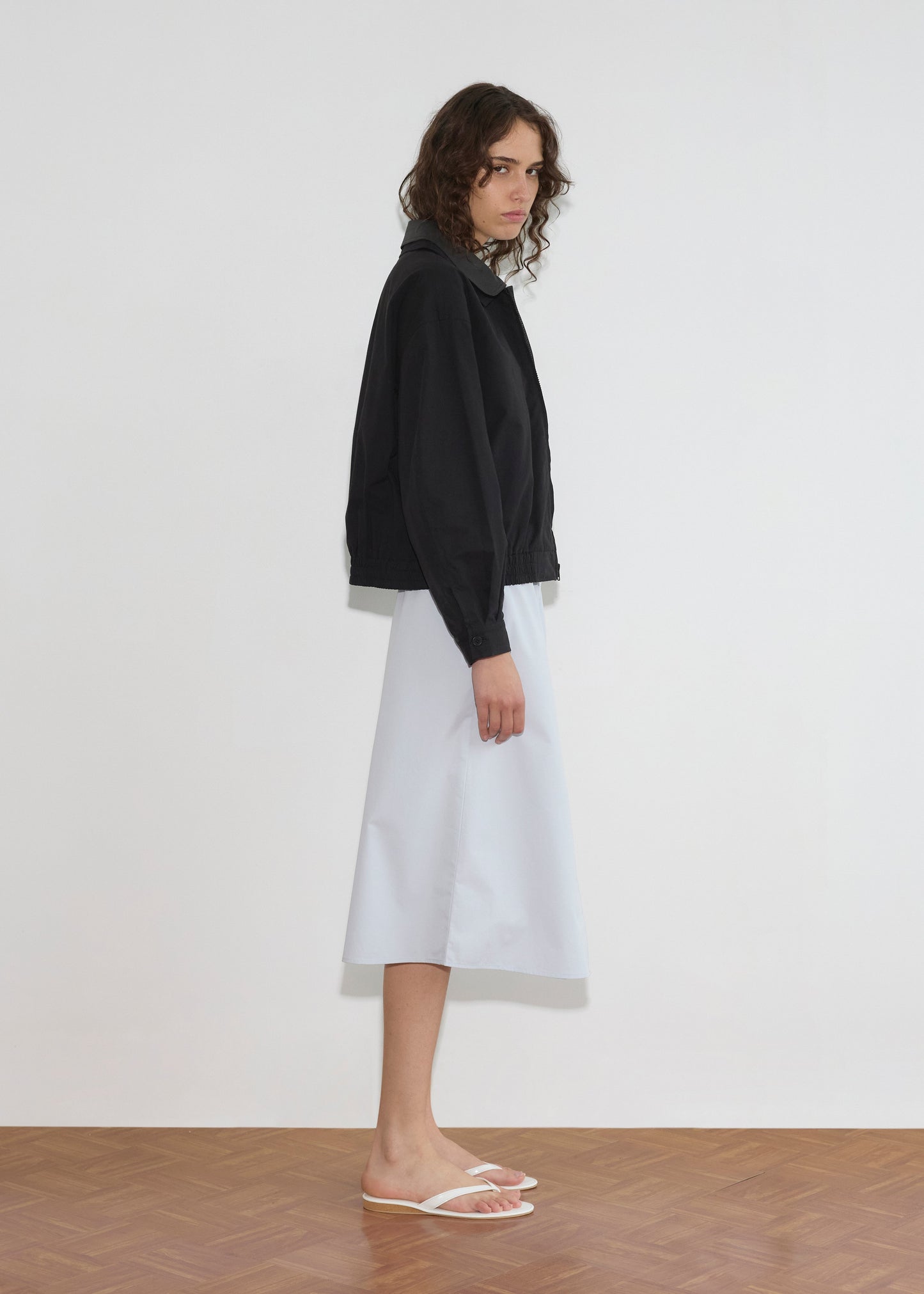 Collared Zip Jacket - Black Contrast