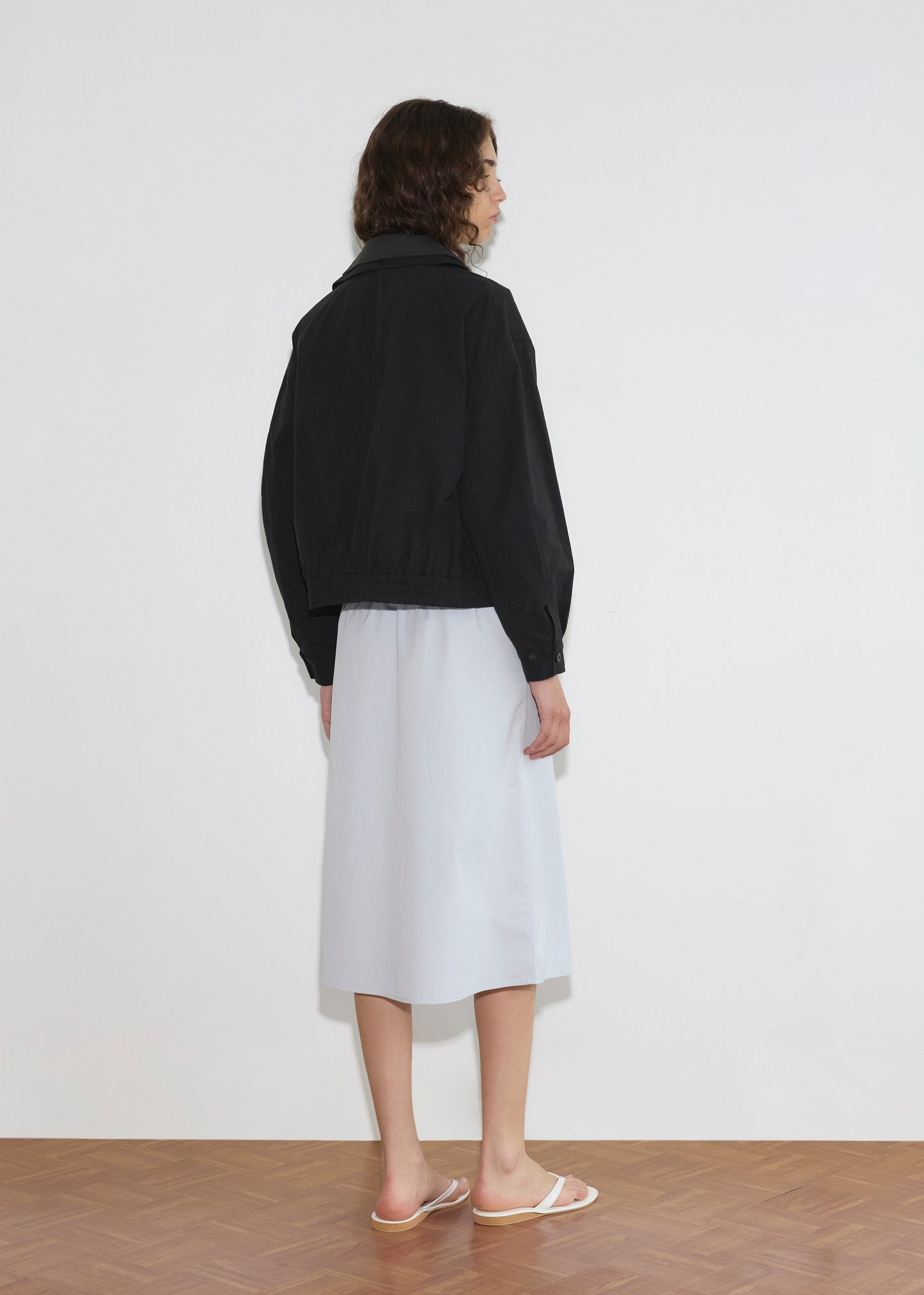 Collared Zip Jacket - Black Contrast