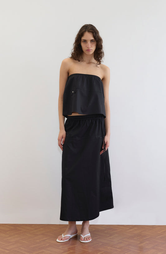 Loop Pocket Skirt - Black
