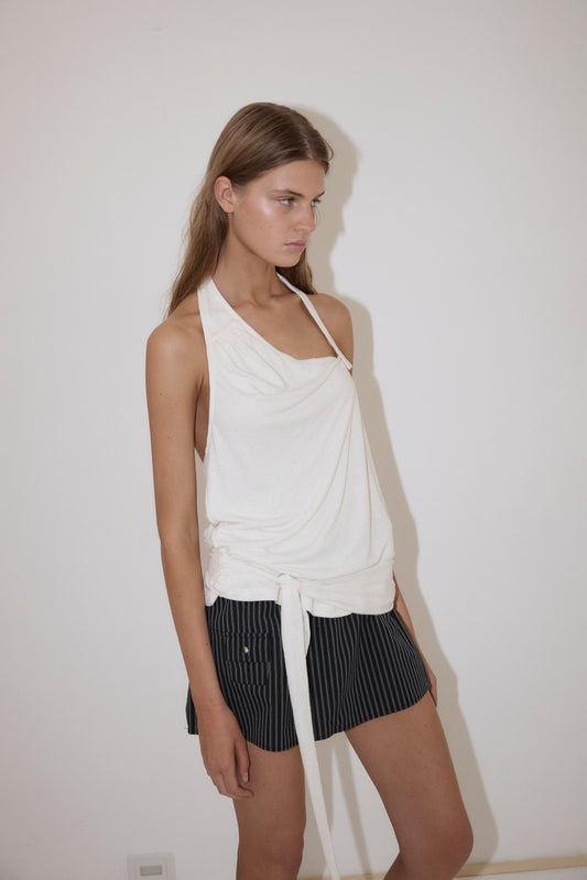 Drape Halter - White