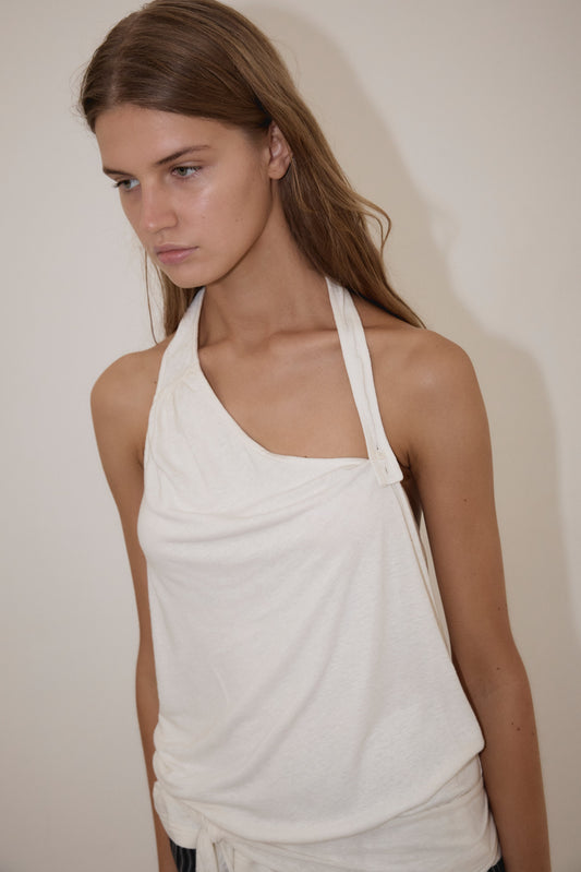 Drape Halter - White