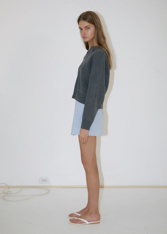 Eyelet Knit - Dark Pebble