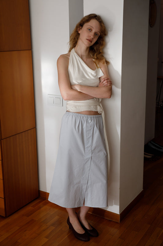 Overlap Skirt - Blue