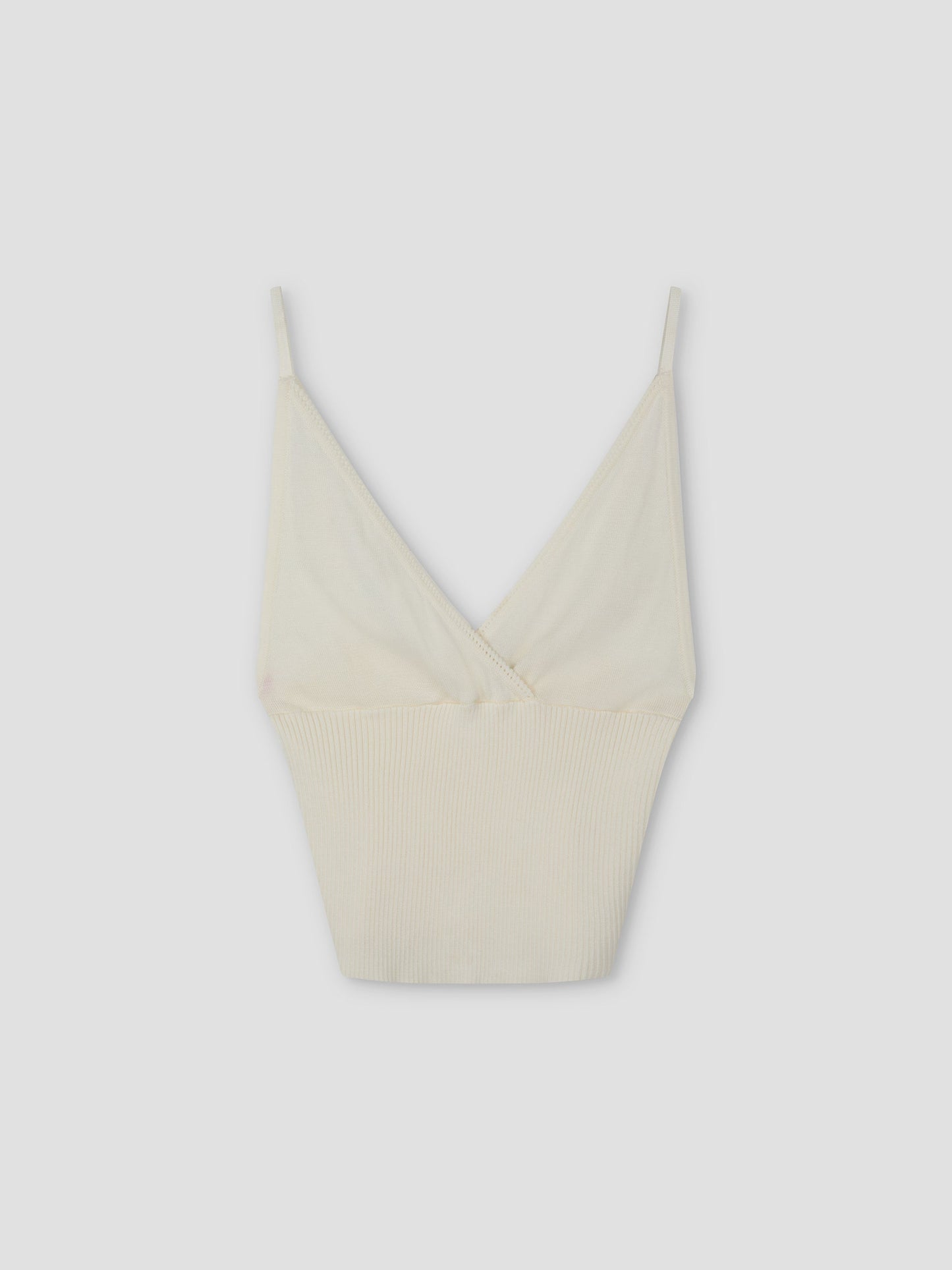 Cross Panel Knit Top - Off White