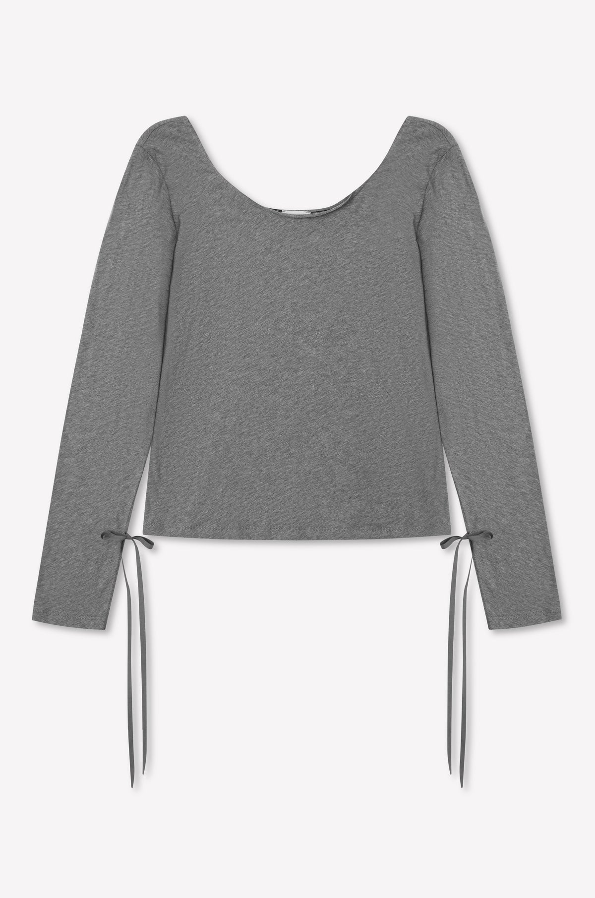 Cuff Tie Top - Grey