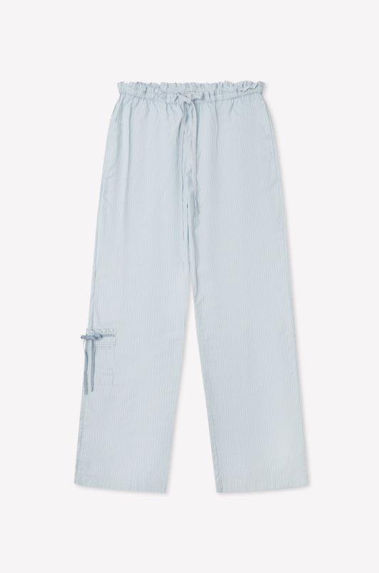 Pintuck Collar Set - Mist Stripe