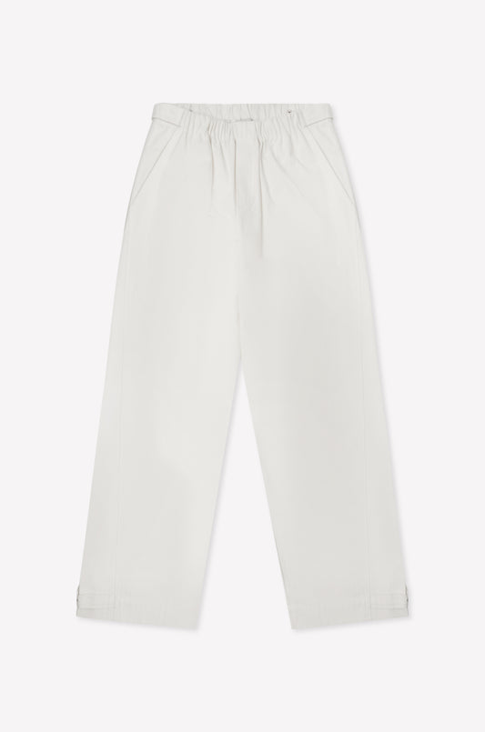 Snap Tab Pant - White