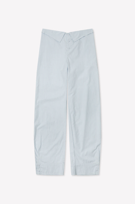 Collar Point Pant - Mist Stripe