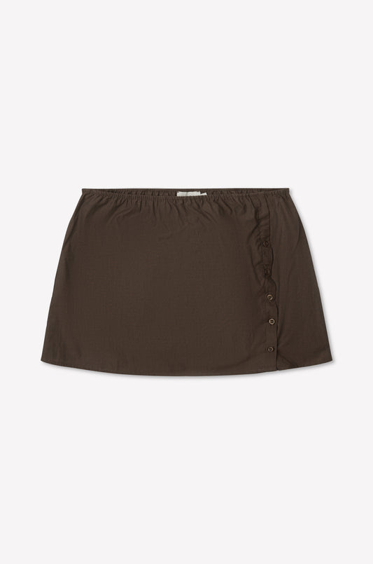 Pleat Split Skirt - Toast