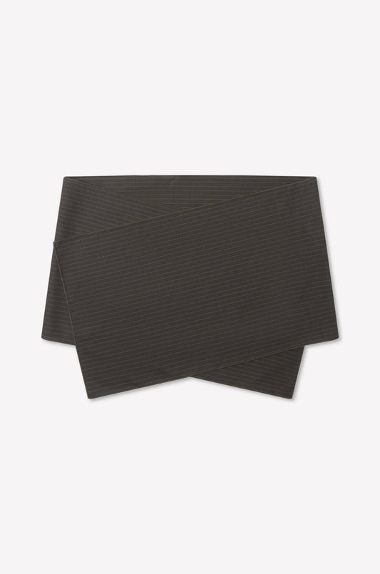 Pure Wool Belt - Charcoal Stripe