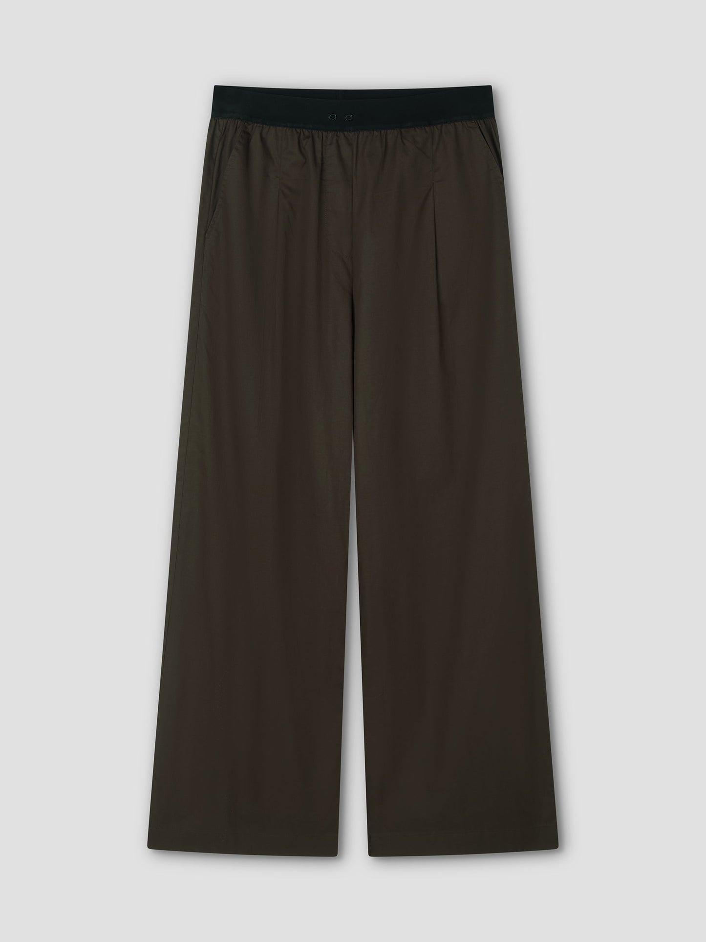 Contrast Waist Pant - Brown