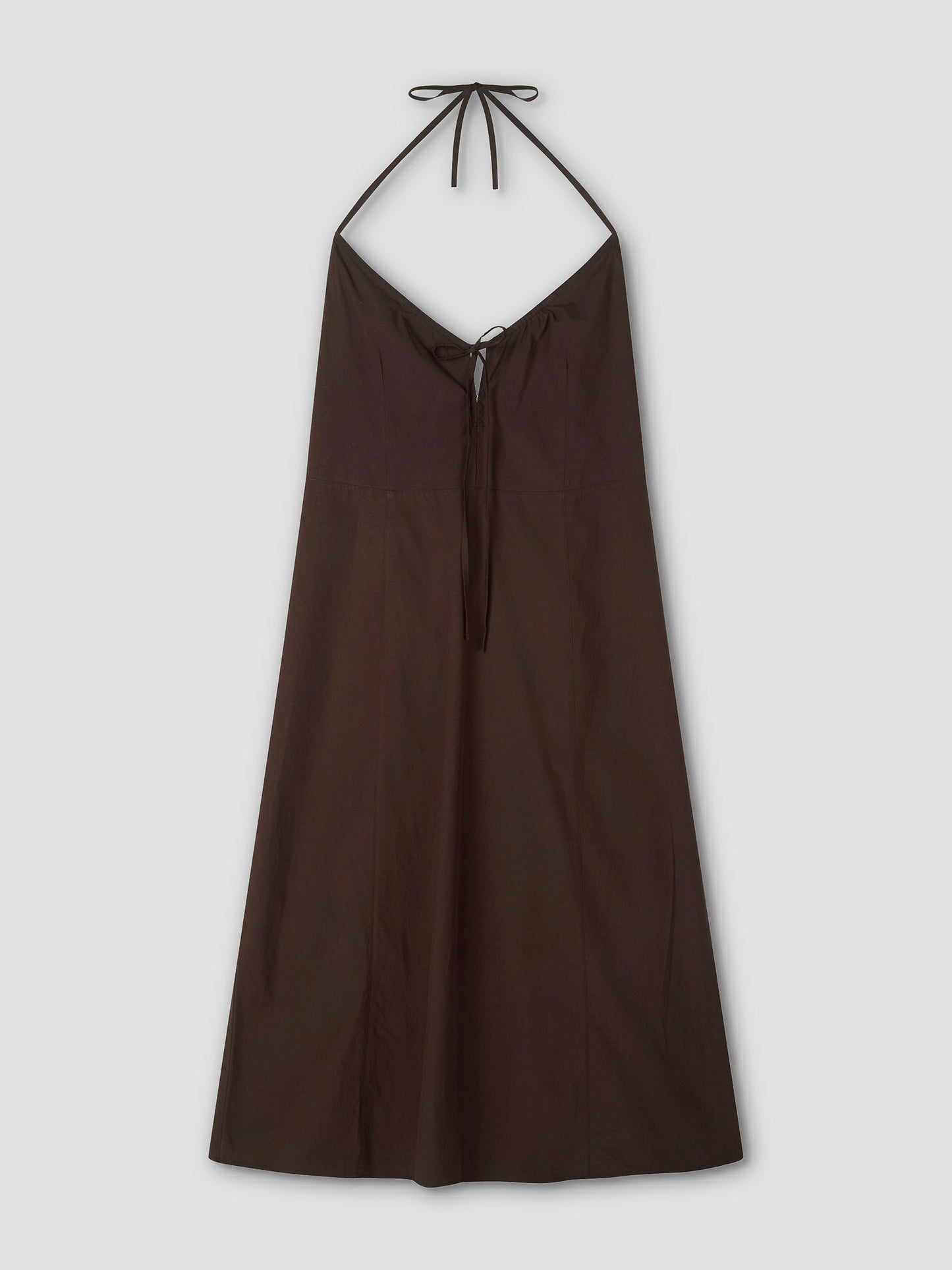 Seamed Halter Dress - Sepia