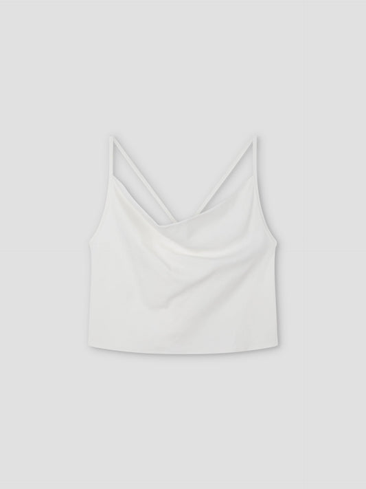 Drape Jersey Top - White