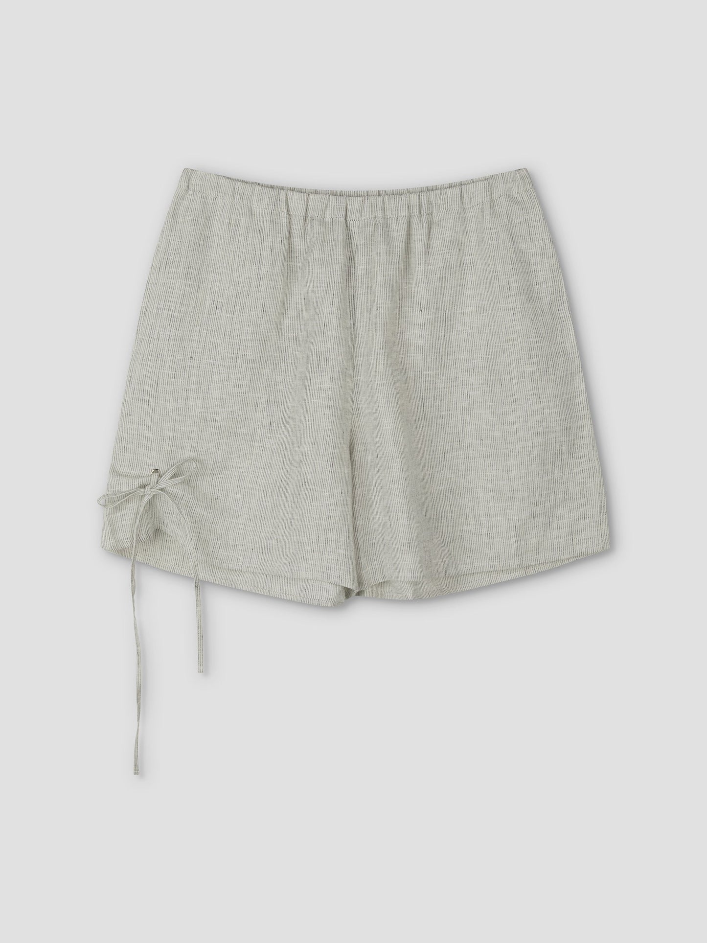 Eyelet Short - Fine Stripe