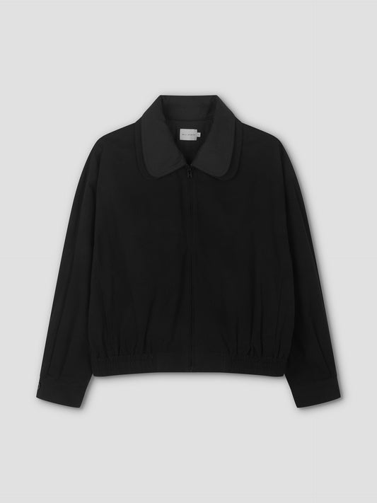 Collared Zip Jacket - Black Contrast