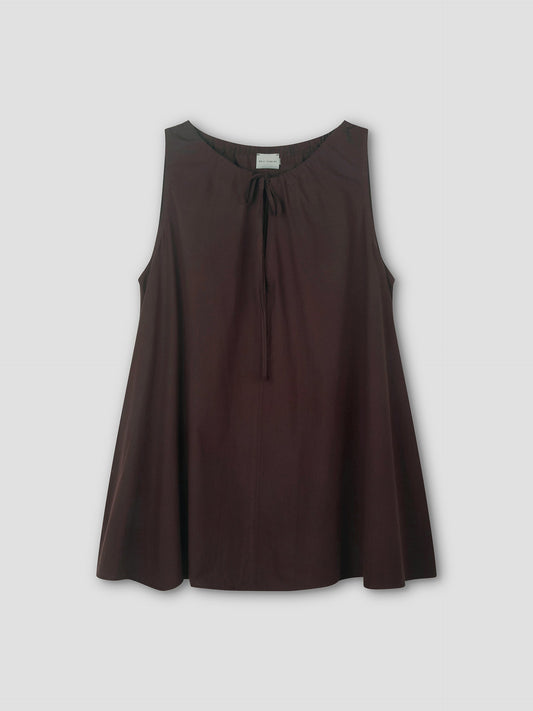 Drawcord Dress - Sepia