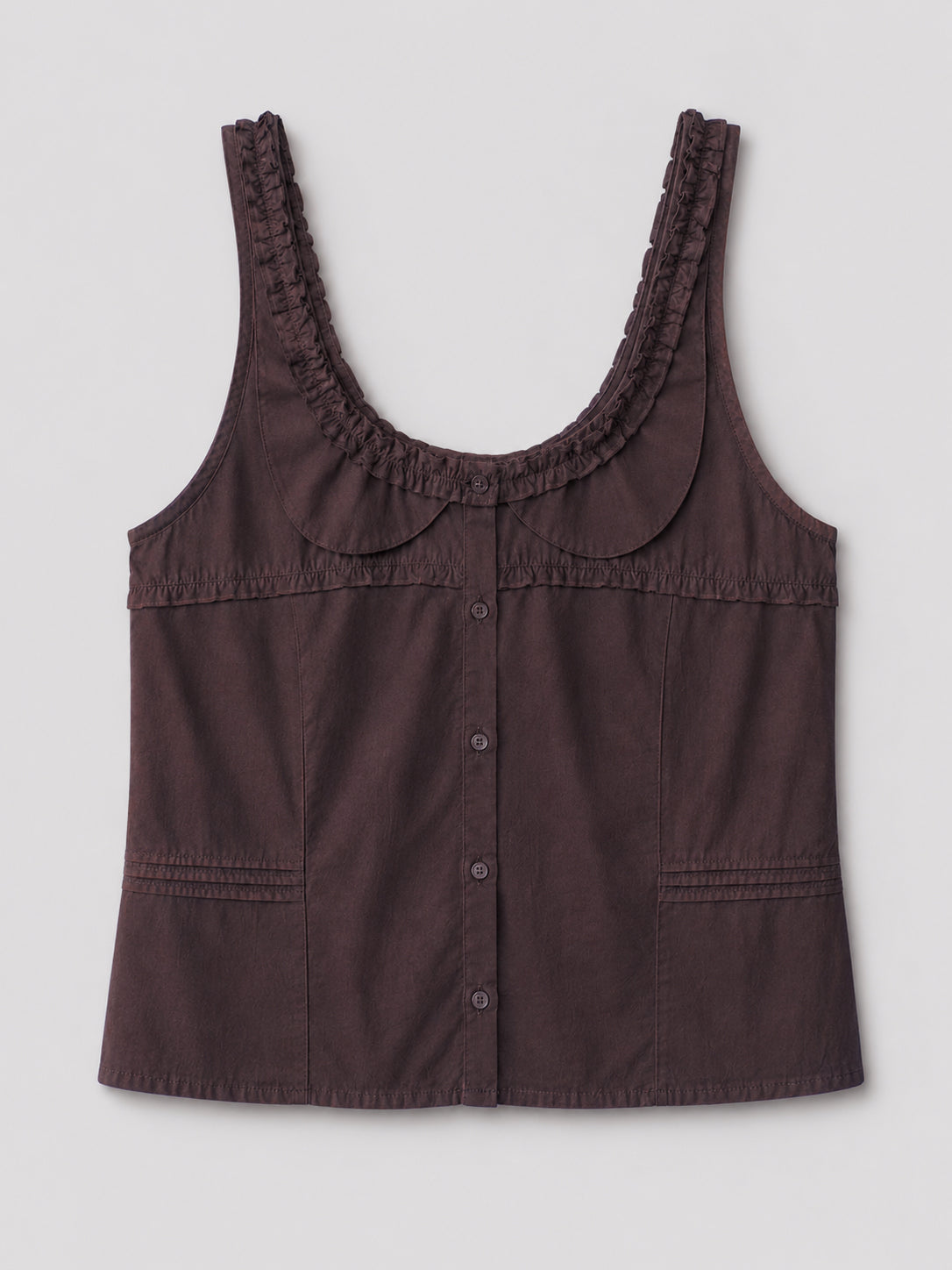 Frills Top - Toast