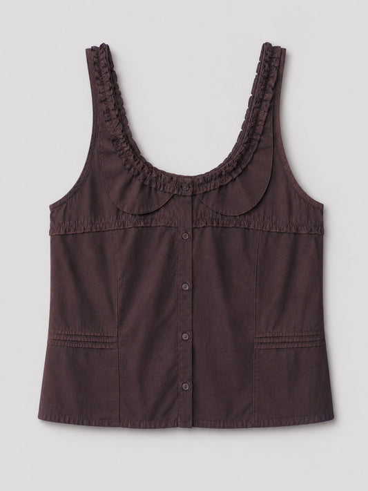 Frills Top - Toast