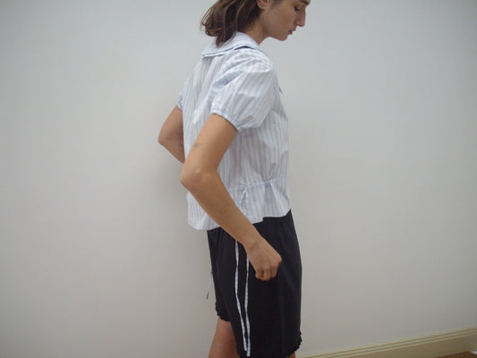 Double Collar Shirt - Mineral Stripe